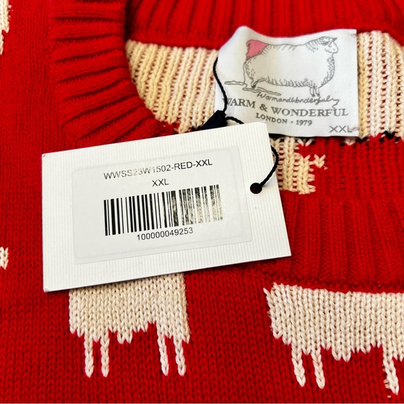 Rowing Blazers x Warm & Wonderful Women’s Diana Edition Sheep Sweater NWT XXL - Picture 4 of 11